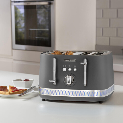 Morphy Richards Morphy Richards Illumination 4 Slice Toaster, 7 Toast Settings, Browning Controls, Variable Width Slots, Auto Pop-up, Removeable Crumb Tray, Cord 1