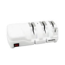 SHARPAL 198H Electric Knife Sharpener - 3 Stage Professional Knife Sharpening System with Diamond Wheels, Suit for Double-Beveled Straight Edge &