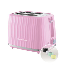 Russell Hobbs Eden 2 Slice Toaster (6 Browning Settings, High Lift Feature, Frozen, reheat, Cancel Functions, Removable Crumb Tray, 800W, Raspberry)