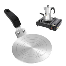 Induction Hob Converter Plate 13cm, Induction Adapter Plate for Moka Pot, Heat Diffuser Plate for Induction/Gas, Induction Plate with Heat Insulation