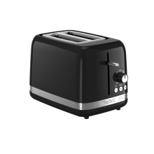 Tefal Black Collection 2-Slot Toaster, 7 Browning Levels, Defrost-Stop-Reheat Functions, Removable Crumb Tray, High-lift, Self-Centring Racks, 1430W,