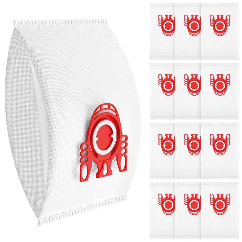Isingo 12 Pack Fjm Vacuum Bags Compatible With Miele Hoover Bag, Hyclean Fjm Vacuum Bags For Compact C1, Compact C2, S4000 S6000 Series, Includes 4 Motor