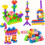 Set de jucării educative cu blocuri de construcție hexagonale, 120 de bucăți 1