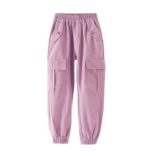 Kids Girls Cargo Pants Cotton Jogger Pants Children Super Cool Pants Casual Wear Pants Kids Clothes Pink