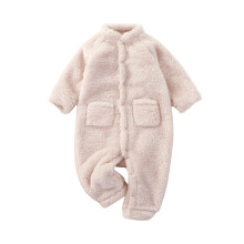 Mikilon Herbst/Winter Baby-Strampler mit langen Ärmeln und Print, Plüsch, Beige, für Mädchen (12-24 Monate), im Angebot