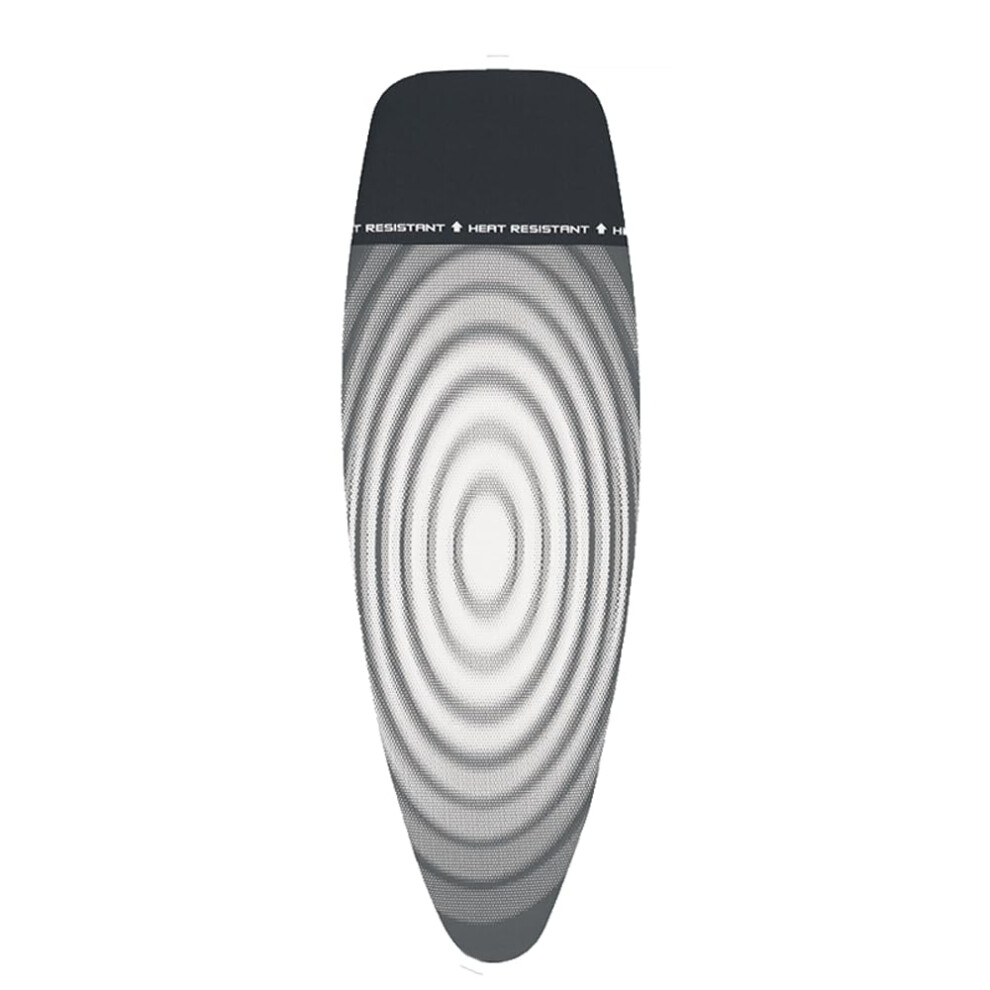 Brabantia 2Mm Built-In-Foam Ironing Board Cover With Parking Zone (D Board/Titan Oval) Heat-Resistant, Non-Slip, Cord Fastener