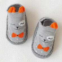 Pantofole antiscivolo per neonati e bambini (0-3 anni) con stampa di animali dei cartoni animati, ideali per interni.