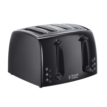 Russell Hobbs Textures 4 Slice Toaster (Extra Wide Slots, 6 Browning levels,cancel & reheat function with indicator lights, Removable crumb tray,