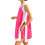 Damen Sommer Freizeit Shorts Set Einfarbig Pink 1