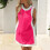 Damen-Freizeit-Shorts-Set, einfarbig, Pink, XL 8