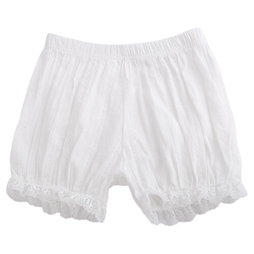 Damshorts i bomull med stretch, enfärgade, lös passform