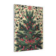 12x16 Zoll Vintage-Weihnachtsbaum-Leinwandbild