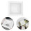 White Square Exhaust Fan Cover with Spring Lock for Bathroom Vent Ceiling Replacement 1