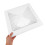 White Square Exhaust Fan Cover with Spring Lock for Bathroom Vent Ceiling Replacement 5