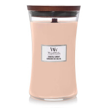 WoodWick Large Hourglass Scented Candle | Coastal Sunset | with Crackling Wick | Up to 130 Hours Burn Time