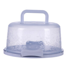 HomeLife Transparent 10" Cake Carrier with Lid And Handles 7 Cupcakes Carrier Holder Portable Cake Storage Container Stand
