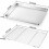 Ensemble de plaques de cuisson en acier inoxydable avec grille, 4 pièces 2