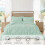 Saliegroene dekbedset met plooien, kingsize 2