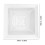 White Square Exhaust Fan Cover with Spring Lock for Bathroom Vent Ceiling Replacement 2