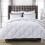 Cal King Comforter Set Quilted Down Alternative 3 pcs White 1