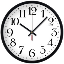 Wall Clock 12 inch Large Number Silent Quartz Decorative Clocks, Battery Operated, Decorative Home Office School Kitchen(Black White)?