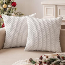 Fodere per cuscini natalizie in velluto a coste, set a righe boho