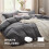 Dark Grey Duvet Cover Set – Prewashed Microfiber, Queen 2