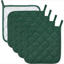 Maniques en coton lavables en machine, résistantes à la chaleur, lot de 5.