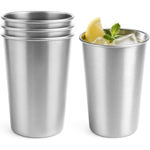 4 κούπες από ανοξείδωτο ατσάλι 8oz, ποτήρι από ανοξείδωτο ατσάλι, ποτήρι νερού,