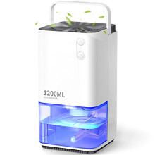 EasyAcc? 1200ml Electric Dehumidifier with Ultra Quiet & Auto Shut off 7 Colorful LED Portable Mini Dehumidifier for Wardrobe, Bathroom, Closet, RV,