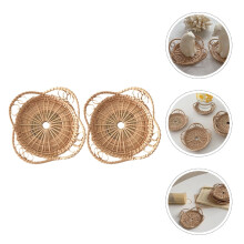 Rattan Coasters Set of 2 – Heat-Resistant & Non-Slip