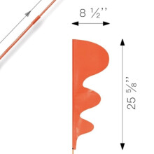 Vervangende veiligheidsvlag voor fietsen en scooters. Waarschuwingsvlag voor kinderen en volwassenen. Oranje glasvezelvlag voor de veiligheid van