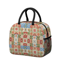 Boîte à lunch isotherme à motif floral pour femme – Étanche, portable pour le travail, la plage, les voyages, les pique-niques et le camping