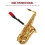 1Pack Ergonomic Saxophone Neck Strap Red Polyester for Musicians 3