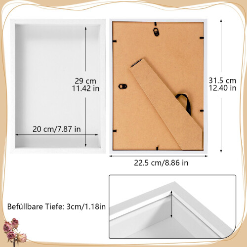 Shadow Box Frame A4, Box Frame Shadow Box Frames For Crafts 3d Deep 3d Frame For Filling Objects Diy Artworks 1