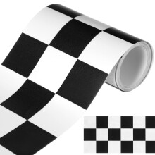 Garneck Checkered Bulletin Board Borders - Checkered Flag Trim for Classroom - Office Race Track School Racing Themed Party Wall and Blackboard