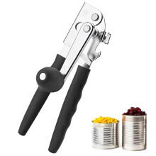 Commercial Manual Can Opener with Foldable Crank Handle, Heavy Duty Stainless Steel for Restaurant Use
