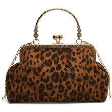 Malá kabelka pre ženy, formálna večerná kabelka, leopardia kabelka, zvieracia potlač, kabelky, tmavohnedé crossbody kabelky