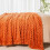 Orange Flannel Fleece Throw Blanket 4