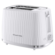 Russell Hobbs Eden 2 Slice Toaster (6 Browning settings, High lift feature, Frozen, reheat, cancel functions, Removable crumb tray, 800W, White) 27370