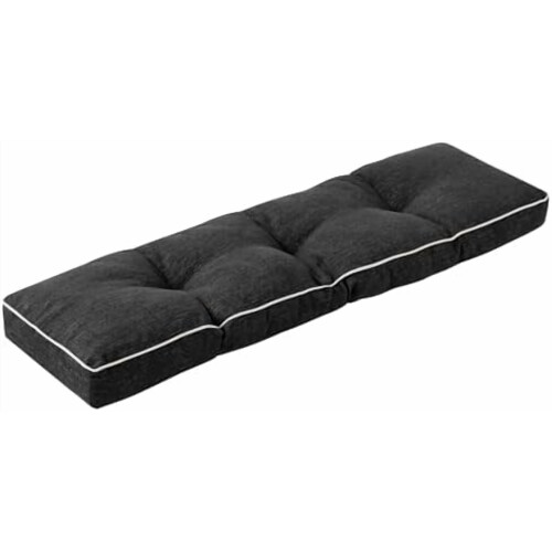 Benkpute 42 x 16 x 4 tommer strimlet polyesterskum
