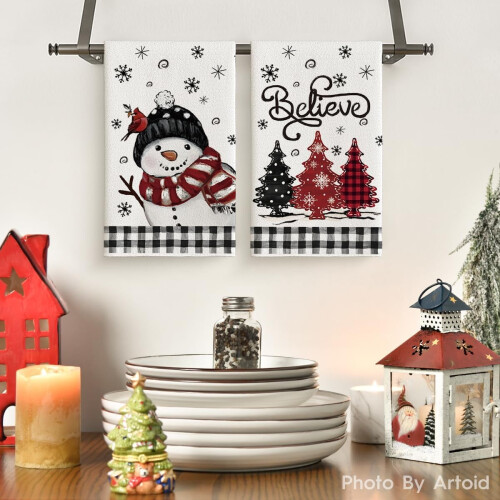 Set di 2 strofinacci da cucina natalizi 1