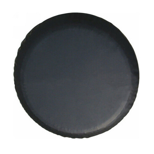 Capa universal preta de couro PVC resistente para pneu sobressalente de carro, compatível com pneus de 14, 15, 16 e 17 polegadas.