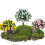 15pcs Model Trees Mini Trees Realistic Tree Figurines Architecture Trees For Diorama Train Scenery 3