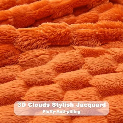 Orange Flannel Fleece Throw Blanket 1