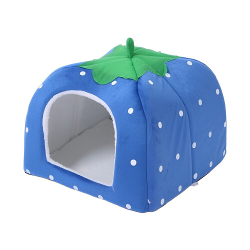 AUQ Outdoor Catio, Εξωτερικό Σπίτι Γάτας με Σχήμα Φράουλας, Πτυσσόμενο Κρεβάτι Γάτας με