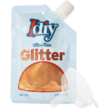iDIY Ultra Fine Glitter 100g – Tulikimalja, myrkytön, helposti kaadettava pussi ja suppilo, tee-se-itse-käyttöön, hartsiin, kouluun,