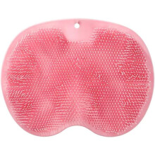 Tapete de silicone para esfoliação dos pés no chuveiro com ventosas para fixação na parede, almofada de limpeza para costas e pés, acessórios