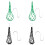Κρεμαστή ταΐστρα λαχανικών για κοτόπουλα με γάντζο S – Τσάντα με σπάγκο για 1