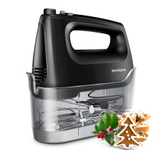 SHARDOR Hand Mixer Electric Whisk, 400W All-Pure Copper Hand Whisk,6 Speed & Turbo Mixer Electric Handheld, Snap-On Storage Case,5 Stainless Steel